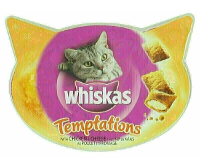 Whiskas Temptations kip / kaas Kattensnoep 60 gram