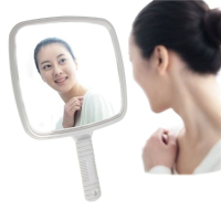 White Professional Square Makeup Mirror Handheld Salon Barber Hairdressers Tool