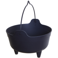Halloween   Heksenketel/kookpot   zwart   9 liter   kunststof   D37 x 25 cm   Halloween feestversiering
