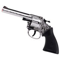 Cowboy verkleed speelgoed revolver/pistool kunststof 8 schots plaffertjes