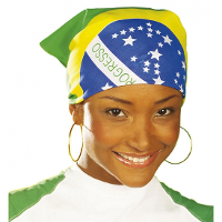 Bandana Braziliaanse vlag   55 x 55 cm   Brazilie hoofddoek