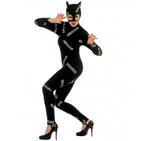Catgirl / Catwoman verkleed kostuum   dames   zwart   ninja kat