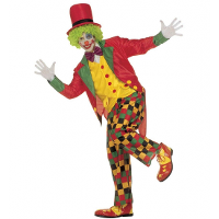 Clowns verkleedkleding   gekleurd   volwassenen   clownspak   kostuum   Carnaval
