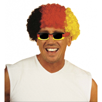 Duitsland supporters pruik   Afropruik   zwart / rood / geel   EK / WK landen