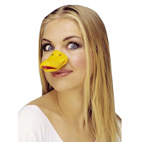 Widmann Eendensnavel   geel   7 cm   kunststof   duckface   eend   verkleedaccessoires