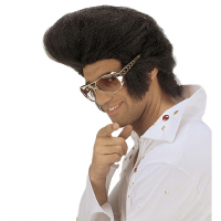 Elvis verkleed pruik   jumbo   zwart   heren   jaren 50/60   herenpruik