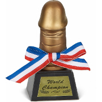 Gouden pik/piemel award   13 cm   trofee   fun cadeaus