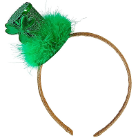 Haarband Sint Patricksday hoedje   groen   one size   textiel   leprechaun accessoire