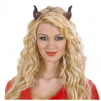 Halloween   Duivelshoorns met elastiek voor volwassenen