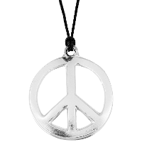 Hippie Flower Power ketting   peace teken   Sixties sieraden   60s   jaren 60