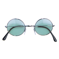 Widmann Hippie Flower Power Sixties   ronde glazen   groen