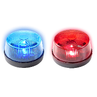 LED Zwaailampen blauwe en rode politie   2 stuks   zwaailichten met sirene   7 cm