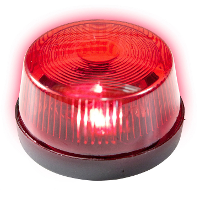 LED zwaailicht   rood   met sirene   7 cm   politie zwaailamp   politielamp