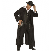 Luxe cowboy verkleedkleding   polyester   heren kostuum   jas en gilet
