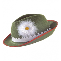 Oktoberfest   Groen/wit Tiroler hoedje Oktoberfest voor dames