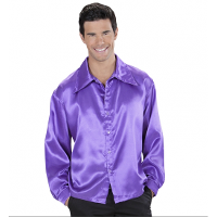 Paarse satijnen blouse