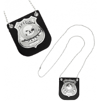 Politie ketting met badge   politie verkleed accessoires volwassenen