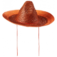 Sombrero hoed   oranje   48 cm   Mexicaanse sombero   carnaval verkleedhoed