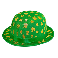 St. Patricks Day verkleed bolhoed groen met gouden klavers
