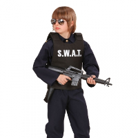 SWAT politie vest   verkleedkleding   voor kinderen   verkleedaccessoires   Carnaval politiekleding