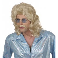 Verkleed Heren pruik met lang matje haar