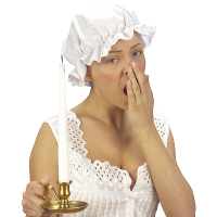 Verkleed muts Dienstmeisje/oma/sarah pop/Middeleeuwen   wit   dames   Carnaval