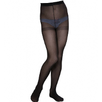 Widmann Verkleed Panty zwart 40 denier voor kinderen