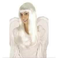 Verkleed pruik engel   wit   lang haar   kerst/fantasy/carnaval thema accessoires