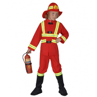 Verkleedkleding Brandweer kostuum kids rood