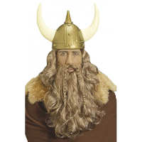 Viking verkleed pruik   met baard en snor   volwassenen   herenpruik Noorman   Carnaval