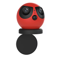 WIFI 4MP HD Cartoon Camera 180° Panoramisch Dubbel Lens 3000mAh PIR Beweging Detectie Nachtzicht Twee Weg Audio Slimme B