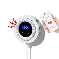 Wifi Aardgaslekdetector Alarm Beveiliging Bescherming Slim Huis 433 MHz Draadloze Gaslekdetectiesensor Brandveiligheidsd