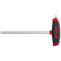 Wiha 6kant Stiftschlüssel T Griff 5x150mm Kugelk.+Seit. Abtrieb Inbussleutel Sleutelbreedte (metrisch): 5 mm Koplengte: 17 mm Afmeting, lengte: 150 mm