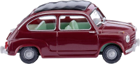 Wiking 009908 H0 Auto Fiat 600, wijnrood
