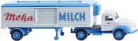 Wiking 052004 H0 Vrachtwagen Magirus S3500 koelkookzadeltrein Moha melk