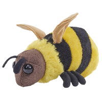 Wild Republic honing bij knuffel   pluche   13 cm   insecten   knuffeldieren   bijen