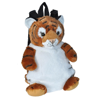 Wild Republic Rugtas   tijger knuffel   pluche rugzak   verstelbare bandjes   rits achterzijde   33