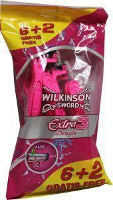 Wilkinson Extra3 Beauty Wegwerpscheermesjes 6+2 Gratis