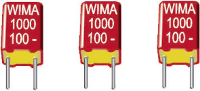 Wima FKS2D011001A00KSSD 1 stuk(s) FKS foliecondensator Radiaal bedraad 1000 pF 100 V/DC 20 % 5 mm (l x b x h) 7.2 X 2.5 X 6.5 Mm