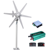 Windregelaar 6 Blade Windturbine 3000W (Piekpunt) Omvormer Geavanceerd Automatisch Opladen 12V/24V Efficiënte Windenergi