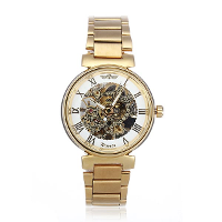 Winner Men Golden Skeleton Mechanical Luxury Men Wrist Watch
