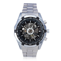 Winner Men Stainless Steel Mechanical Waterproof Sport Watch