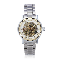 Winner Stainless Steel Mechanical Roman Numeral Men Watch