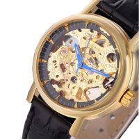 Winner Wu8053 Luxury Automatic Mechanical Watch Classic Leather Strap Women Wrist Watch