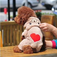 Winter Cat Dog Jumpsuit Bear Warm Puppy Dog Hoodie Bear Clothes