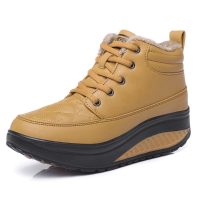 Winter Cotton Shake Shoes Casual High Top Sneakers Lace Up Platform Boots