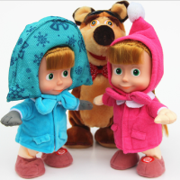 Winter Masa & Bears Cartoon Plush Stuffed Toys Kids Gift