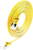 Wirewin 9120042366870 RJ45 Netwerkkabel, patchkabel CAT 6A S/STP 0.50 M Geel 1 stuk(s)