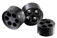 Wiska 10064394 MFD 50/09/080 Meervoudig dicht inzetstuk M50 9 x 6   8 mm Elastomeer Zwart 1 stuk(s)