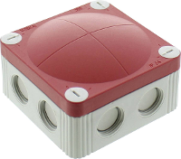 Wiska COMBI 308/RD Aftakkast (l x b x h) 85 x 85 x 51 mm Grijs wit (RAL 7035), Rood IP66/IP67 1 stuk(s)